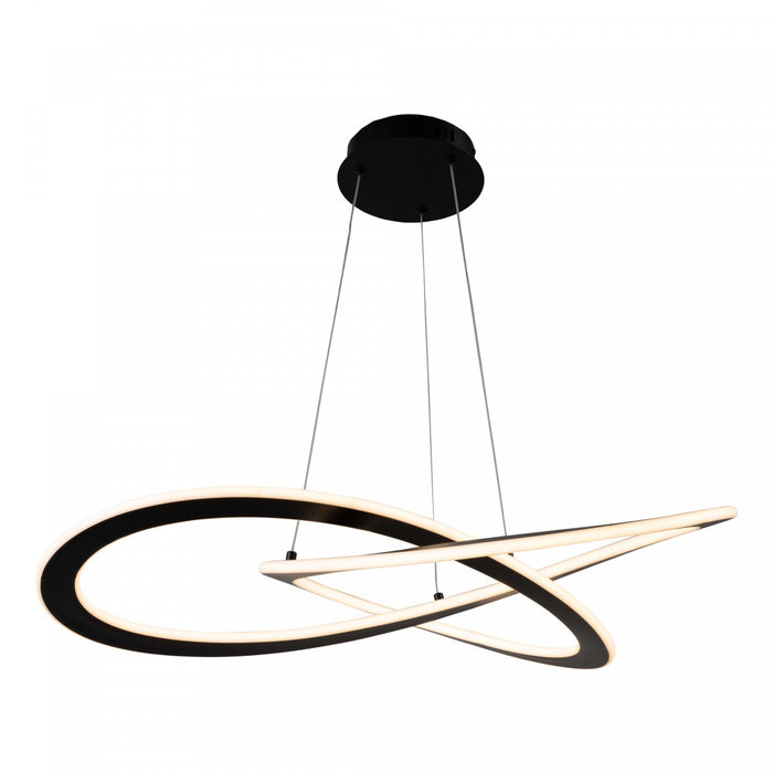 Wave Black Integrated LED Chandelier