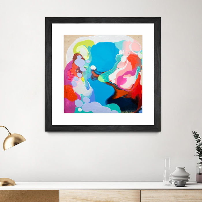 \"Traveling Back In Time\" Matted and Framed Black 30x30 Wall Art