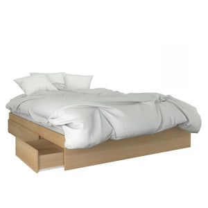 Nordika Queen Storage Platform Bed - Natural Maple
