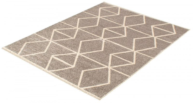 Anandi Grey-Ivory Area Rug - 5'3\" x 7'3\"