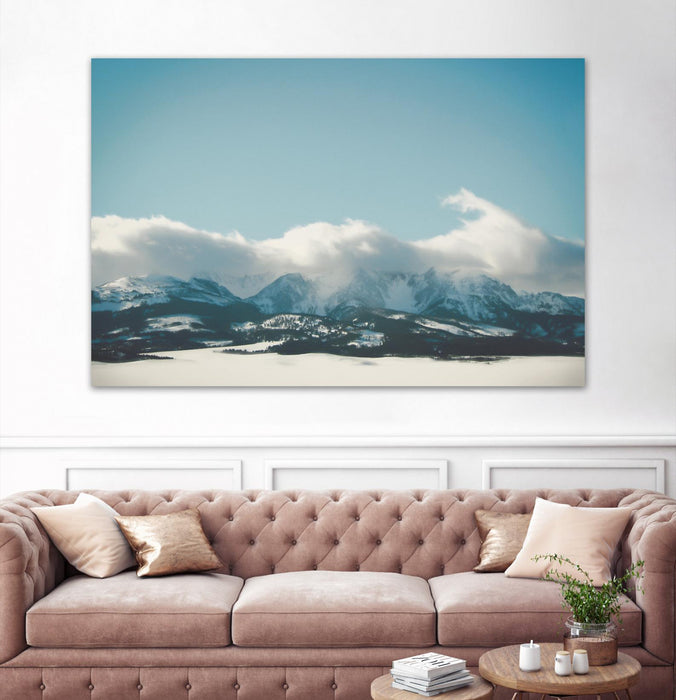 \"Bridger Mountain Cloud Cover\" Giant Art 72x48 Wall Art