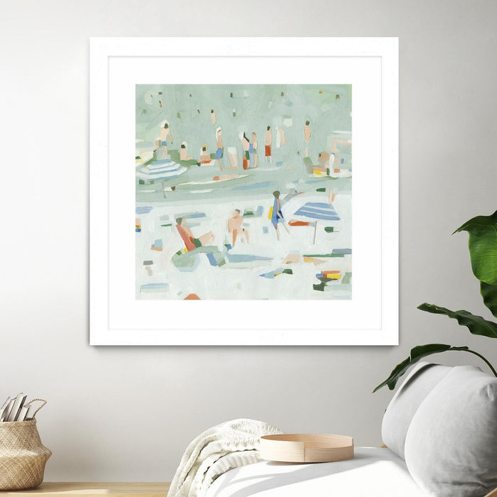 \"Summer Confetti Ii\" Matted and Framed White 36x36 Wall Art