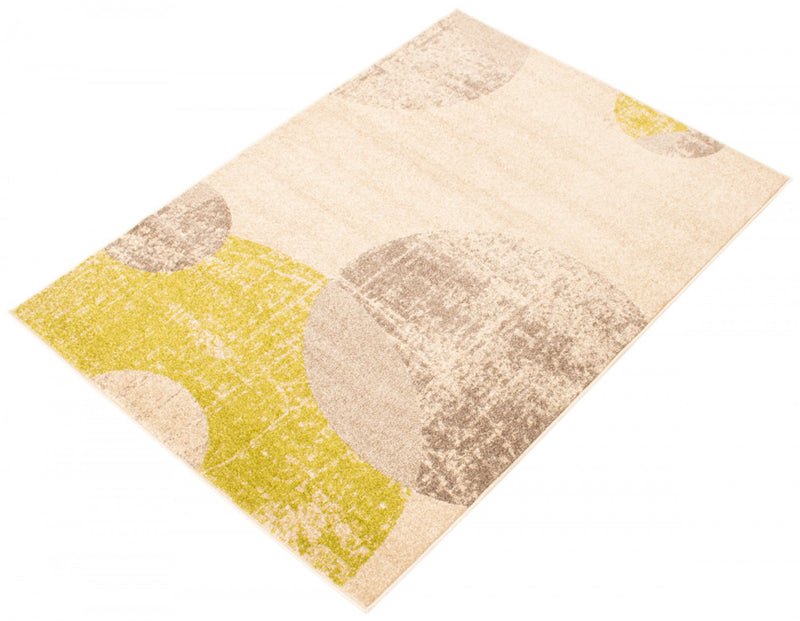 Ellegance Ivory / Green 7'10\" x 10'2\" Area Rug