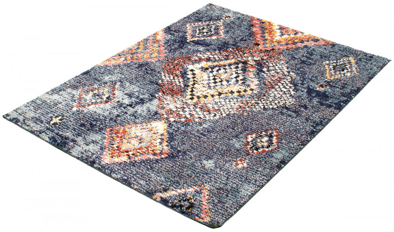 Makondo Mosaique Blue Area Rug - 5'3\" x 7'3\"