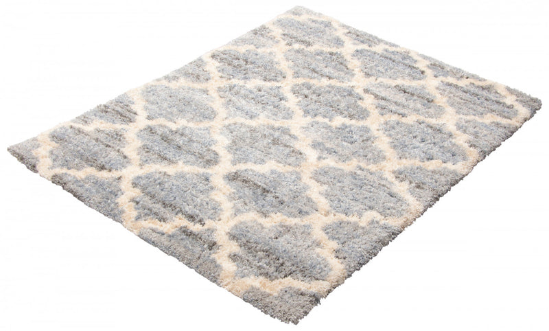 Dimity Grey/Light Blue Area Rug - 3'11\" x 5'7\"