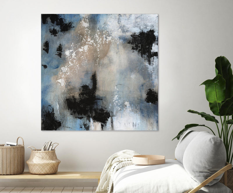 \"Embellished Shifting Motion Ii\" Giant Art 54x54 Wall Art