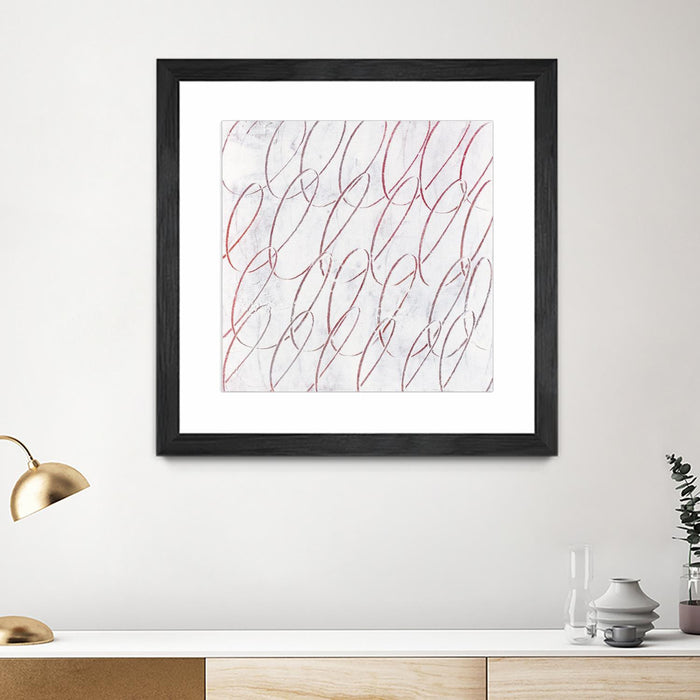 \"Hula I\" Matted and Framed Black 30x30 Wall Art