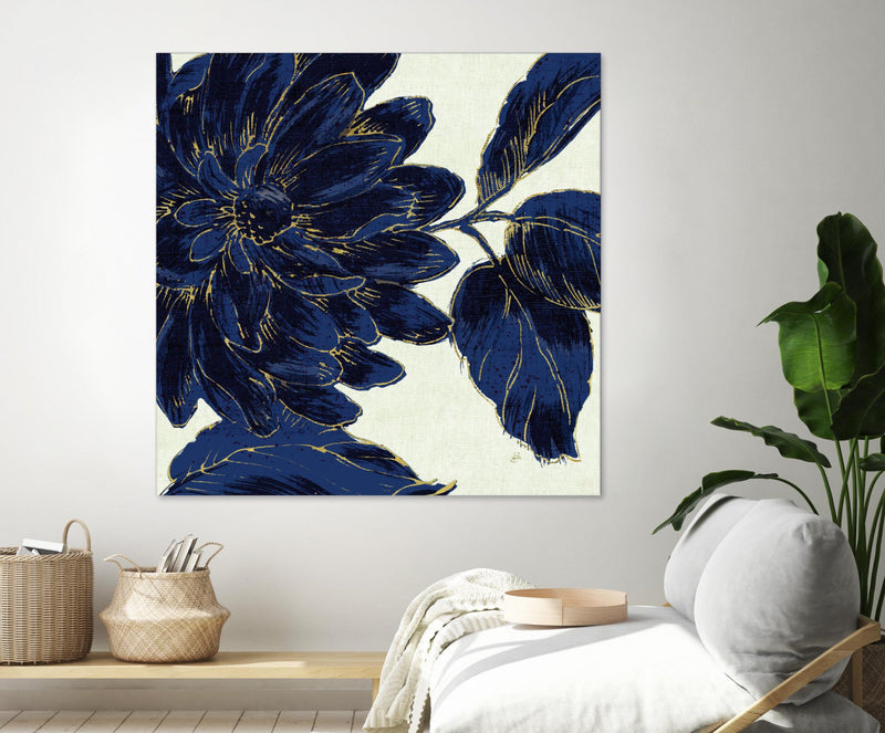 \"Indigo Garden I\" Giant Art 72x72 Wall Art