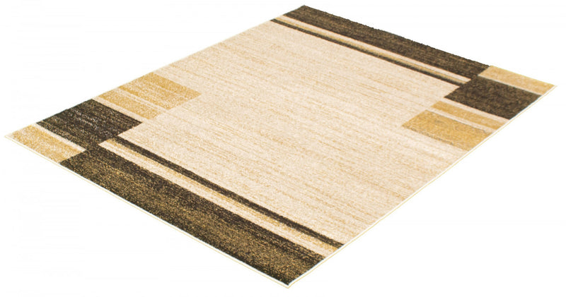 Aya Ivory-Brown Area Rug - 5'3\" x 7'3\"