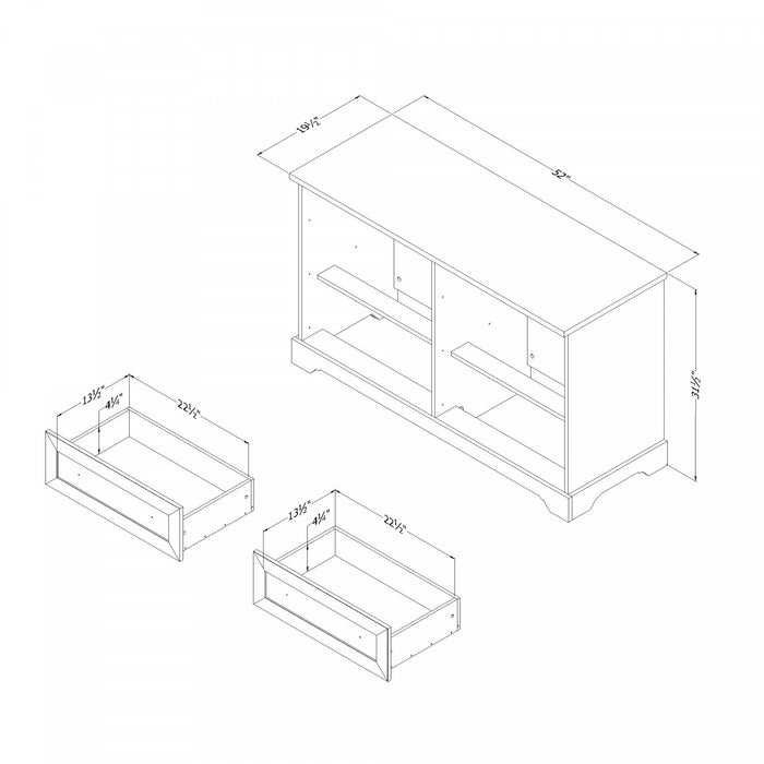 Hazen 6-Drawer Dresser - White Pine