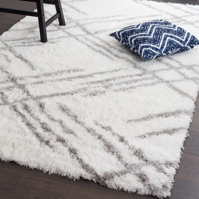 Ker White Lines 5x8 Area Rug