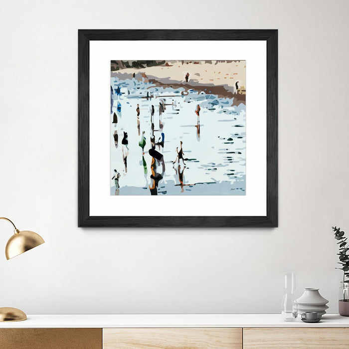\"Self Reflection\" Matted and Framed Black 36x36 Wall Art