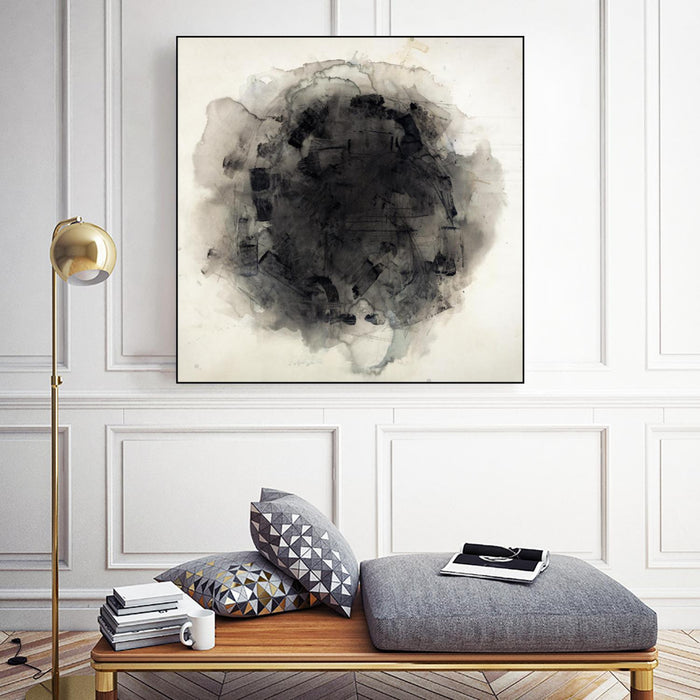\"Positives And Negatives I\" Canvas Framed Black 20x20 Wall Art