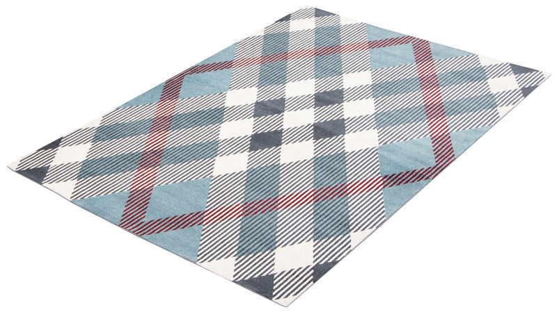 Kors Blue Machine Washable Area Rug - 5'0\" x 7'0\"