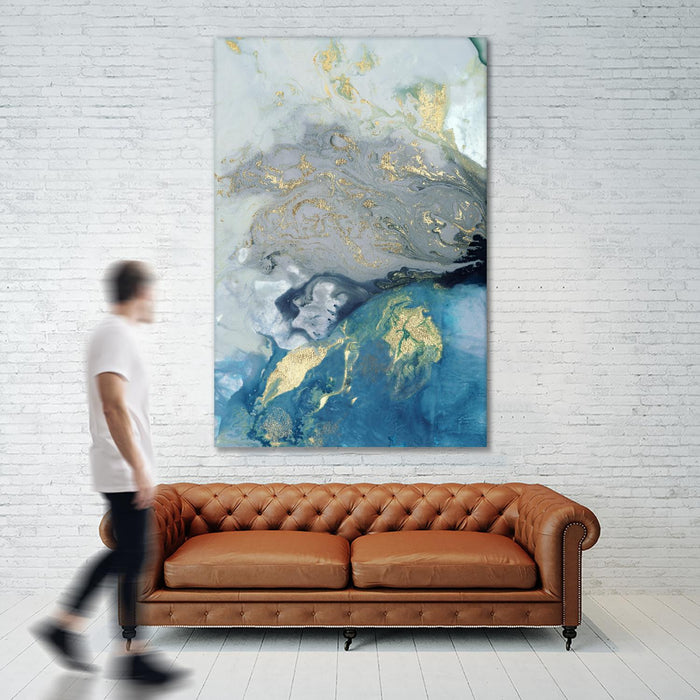 \"Ocean Splash I\" Giant Art 84x54 Wall Art