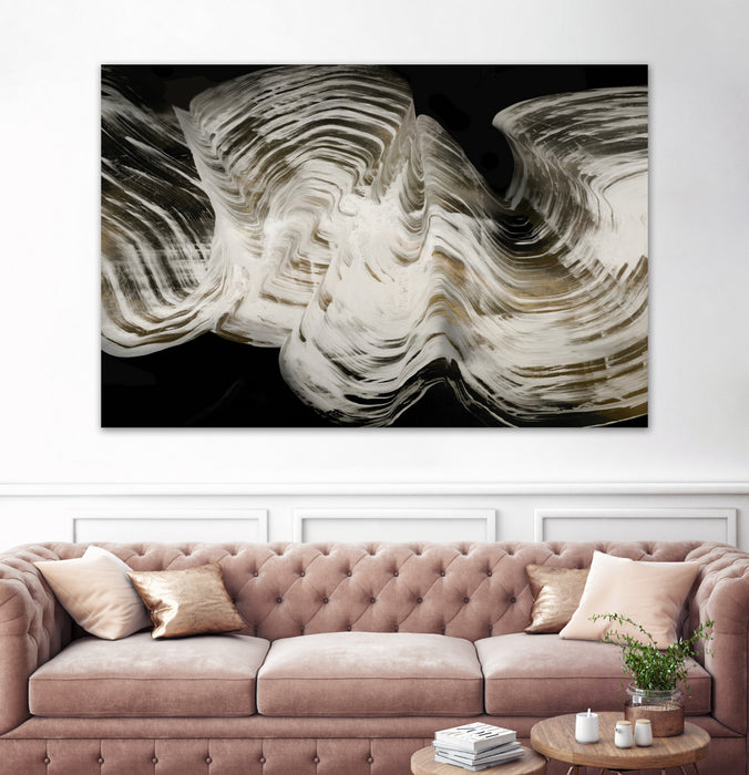 \"White Strokes\" Giant Art 72x48 Wall Art