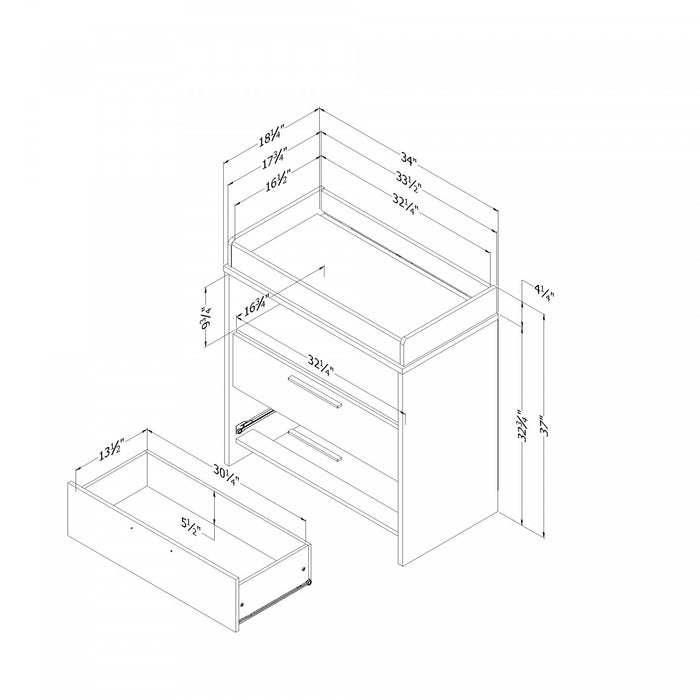 Cookie Changing Table - Pure White 