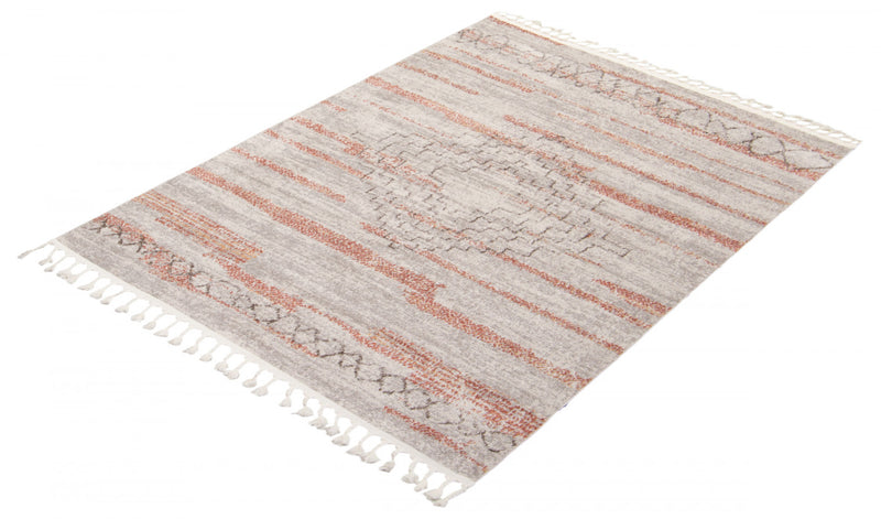 Vera Aztec Ivory/Copper Area Rug - 5'2\" x 7'5\"