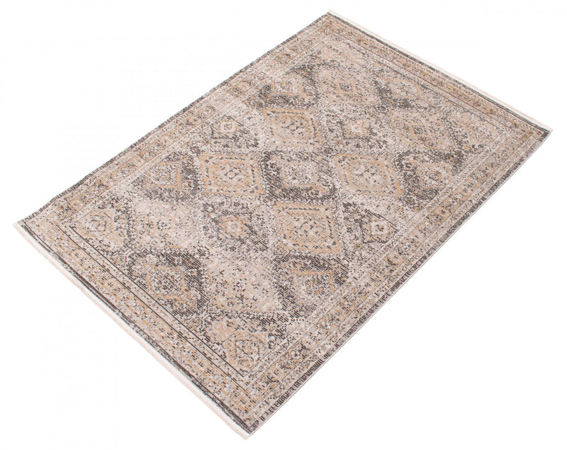 Leandra Taupe/grey Rug 6'7\" X 9'6\" Area Rug
