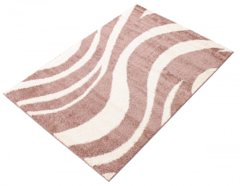 Luci Pink Shag 3'11\" x 6'0\" Area Rug
