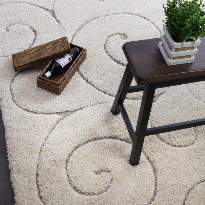 Oakville Cream Flora 4x6 Area Rug