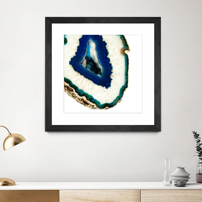 \"Mediterranean Agate A\" Matted and Framed Black 30x30 Wall Art