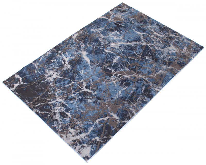 Blue Marble Area Rug - 5'3\" x 7'3\"