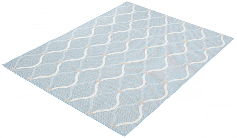 Neisha Abstract Light Blue Rug 5'3\" X 7'3\" Area Rug