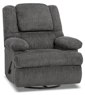 5598 Chenille Swivel Rocker Recliner - Atlantic Graphite