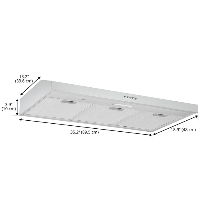 Ancona 36\" Convertible Under Cabinet Range Hood - AN-1809