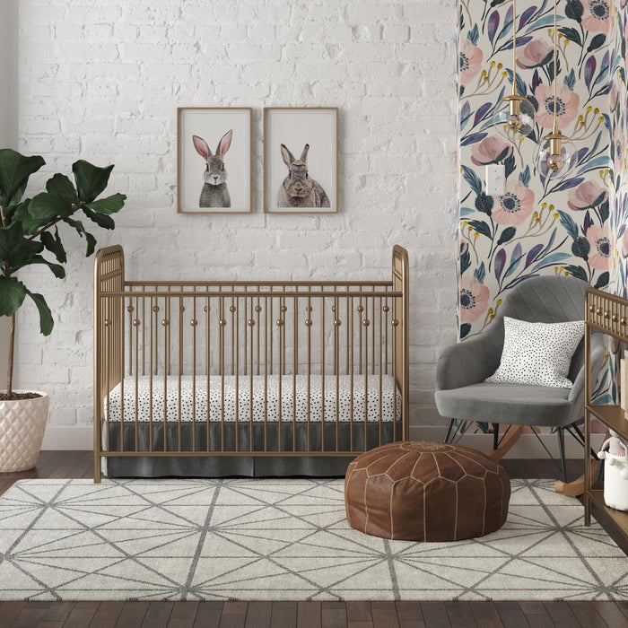 Little Seeds Monarch Hill Ivy Metal Baby Crib - Gold
