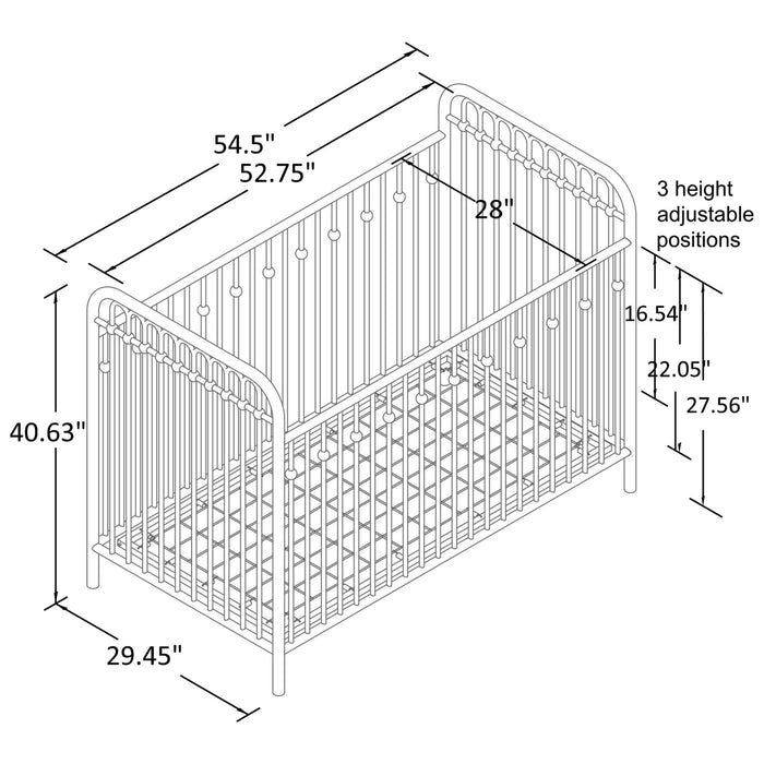 Little Seeds Monarch Hill Ivy Baby Crib - Grey
