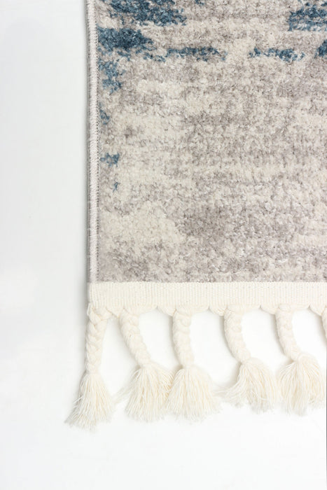 Vera Sun Ivory/Blue Area Rug - 2'7\" x 8'4\"