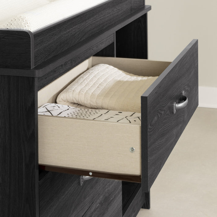 Tassio Wide Changing Table - Grey Oak