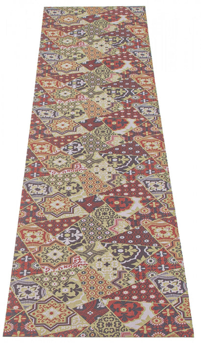 Bellezza Red / Green 2'2\" x 16'0\" Area Rug