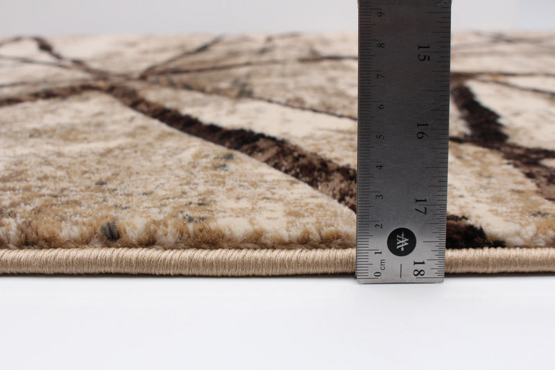 Cherokee Chocolate, Gold Area Rug - 5'3\" X 7'3\" 