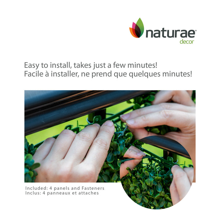 Artificial Boxwood 20\"x 20\" Foliage Panel 4 Pieces