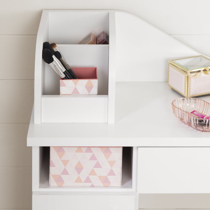 Tiara Medium Makeup Desk - Pure White
