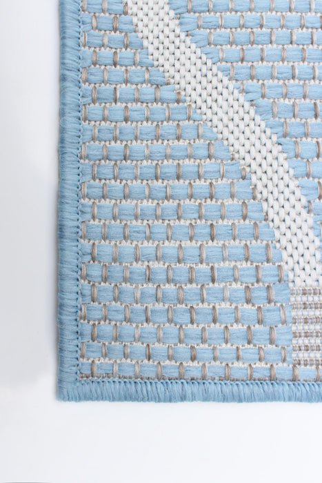 Neisha Abstract Light Blue Rug 5'3\" X 7'3\" Area Rug