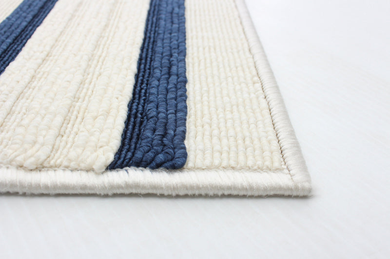 Talya Blue-Ivory 5'3\" x 7'7\" Area Rug