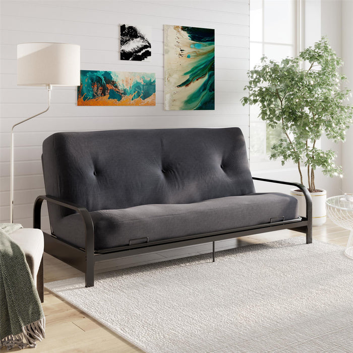 DHP Jayce 8\" Polyester-Filled Full Futon Mattress - Black