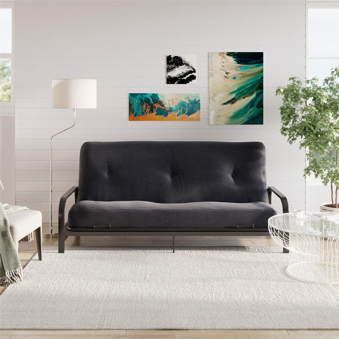 DHP Jayce 8\" Polyester-Filled Full Futon Mattress - Black