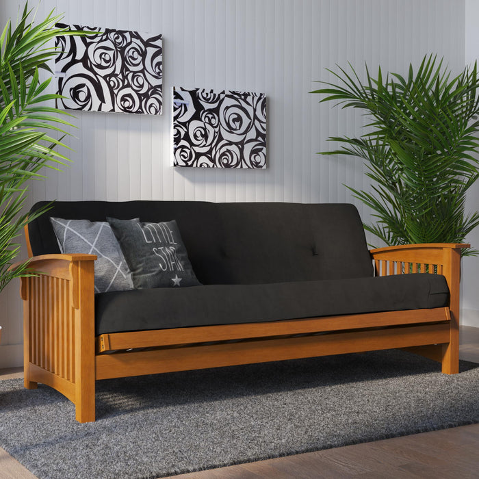 DHP Fletcher Thermobonded Polyester Fill Full Futon Mattress - Black