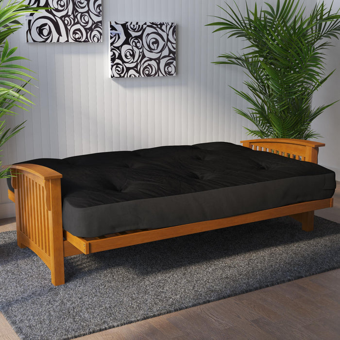 DHP Fletcher Thermobonded Polyester Fill Full Futon Mattress - Black