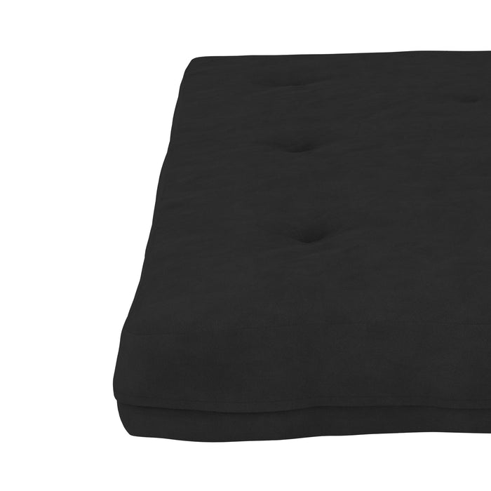 DHP Fletcher Thermobonded Polyester Fill Full Futon Mattress - Black