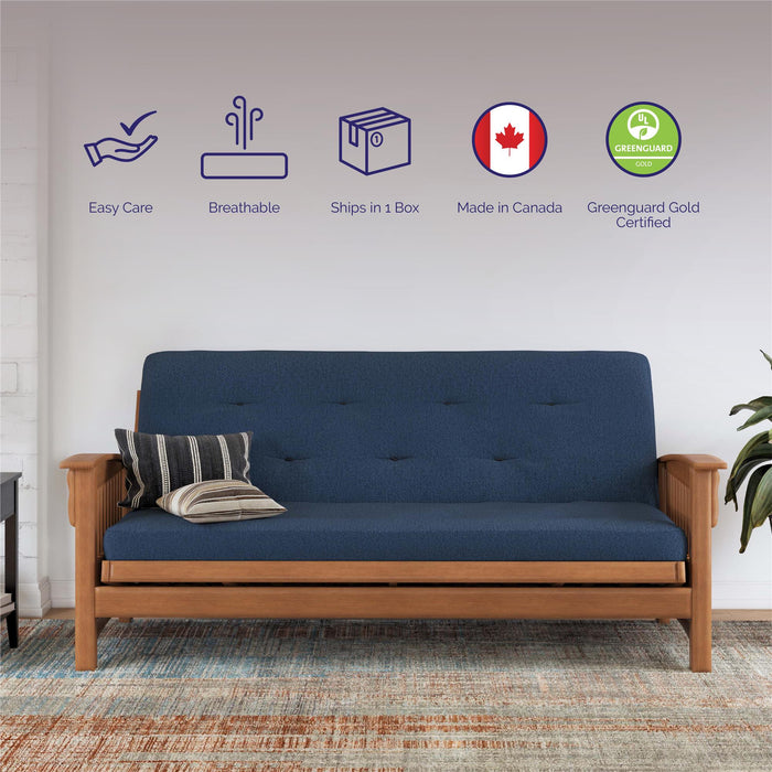 Signature Sleep Braga Full Bonnell Coil Futon Mattress - Blue