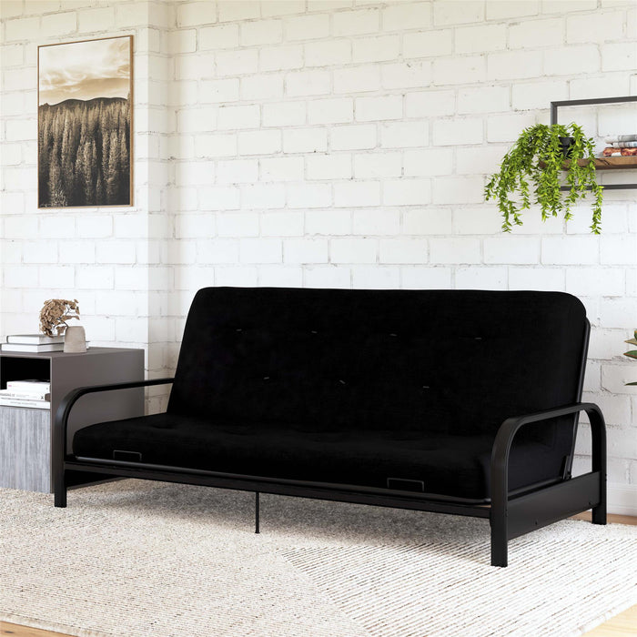 Signature Sleep Braga Full Bonnell Coil Futon Mattress - Black
