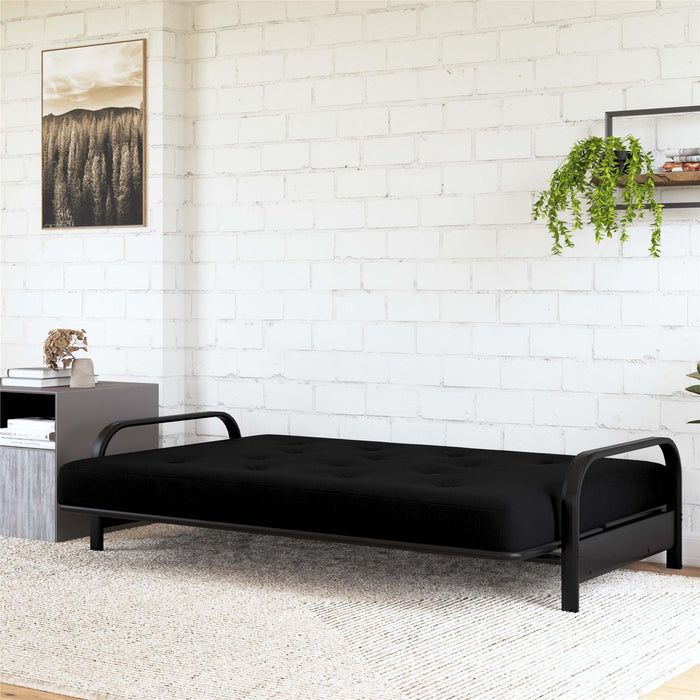 Signature Sleep Braga Full Bonnell Coil Futon Mattress - Black