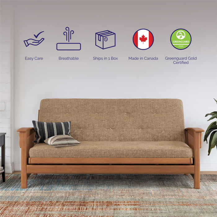 Signature Sleep Braga 6\" Full Bonnell Coil Futon Mattress - Tan