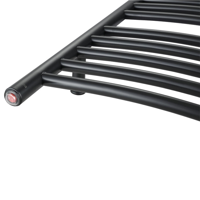 Ancona Svelte Rounded 13-Bar Hardwired Towel Warmer with Wall Countdown Timer - AN-5424-TWCD01